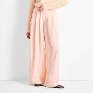 Elegant Wide Leg Peach Pants